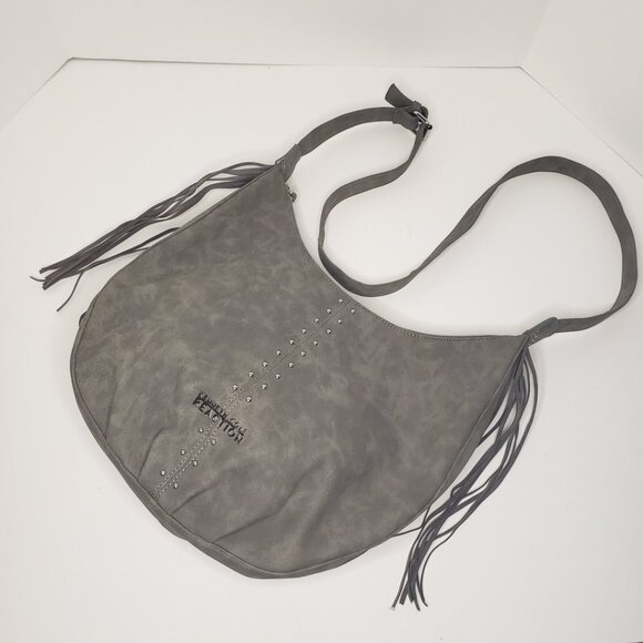 NWOT Kenneth Cole Reaction Hobo Bag Gray Big - Picture 1 of 13